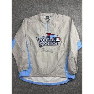 2013 World Series Jacket Mens XL Gray MLB Baseball Cool Base Majestic 1/4 Zip